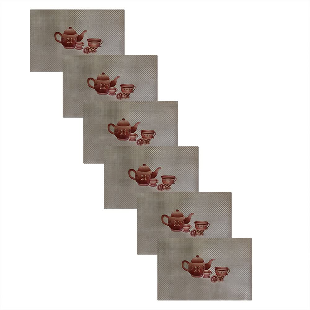 Table Mat Pack Of 6 - Brown, Mats, Chase Value, Chase Value
