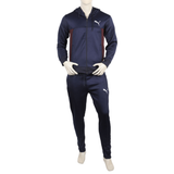 Men's Full Sleeves Fleece Zipper Track Suit - Navy Blue, Men's Track Suits, Chase Value, Chase Value