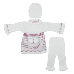 Newborn Girls Full Sleeves Suit - Purple