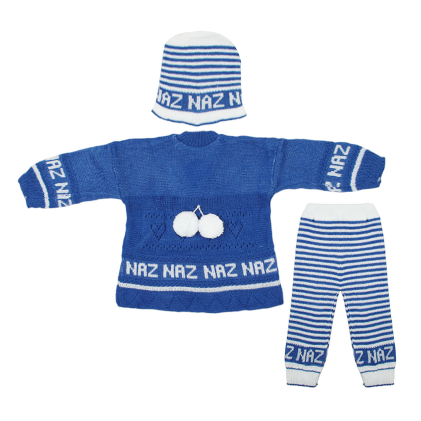 Newborn Girls Full Sleeves Suit - Royal Blue