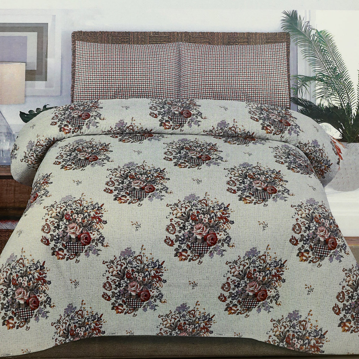 Valuables King Size Polyester Cotton Bed Sheet 90*95 - B2, King Size Bed Sheet, Valuable, Chase Value