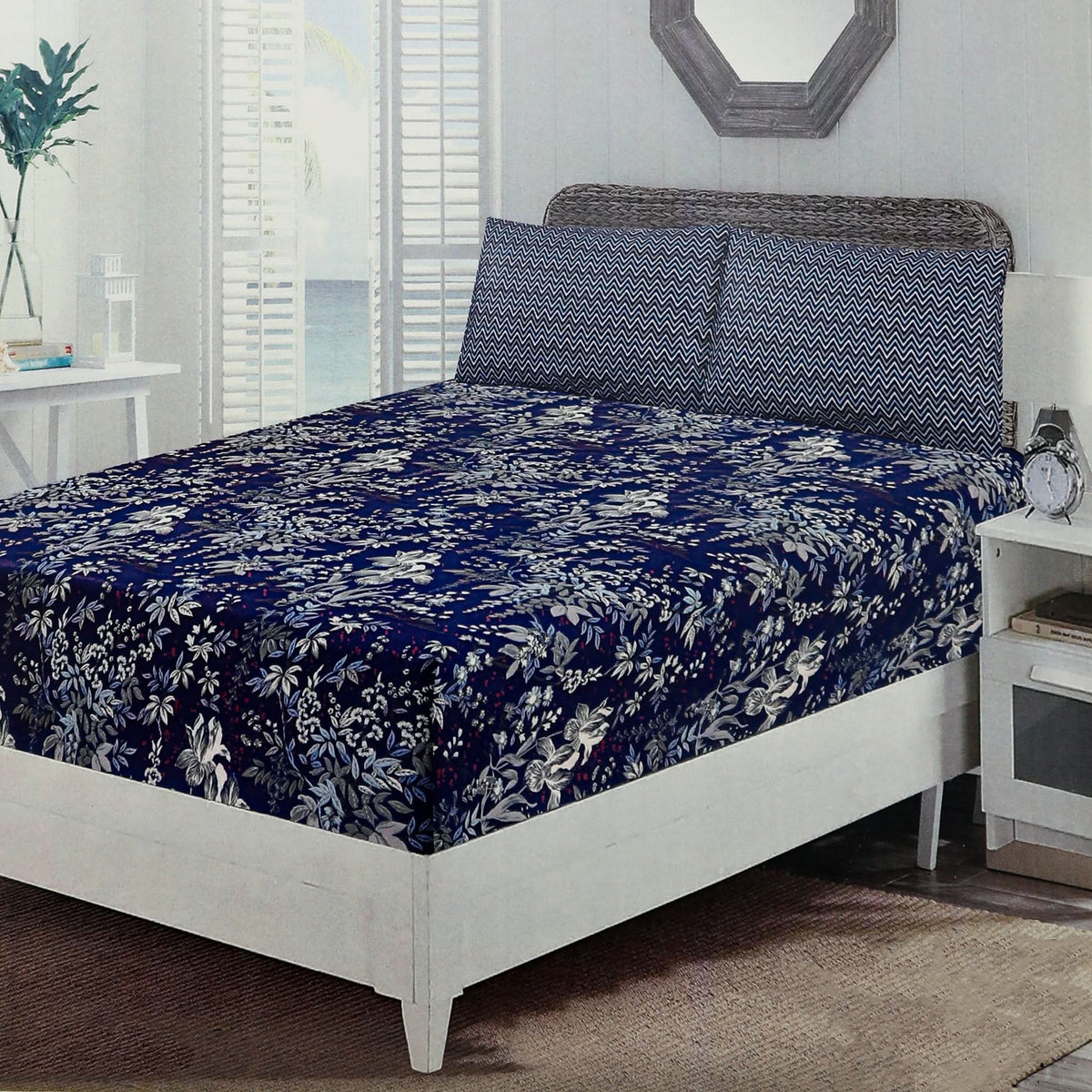 Valuables Single Fitted Sheet with 2 Pillow - B7, Single Size Bed Sheet, Valuable, Chase Value
