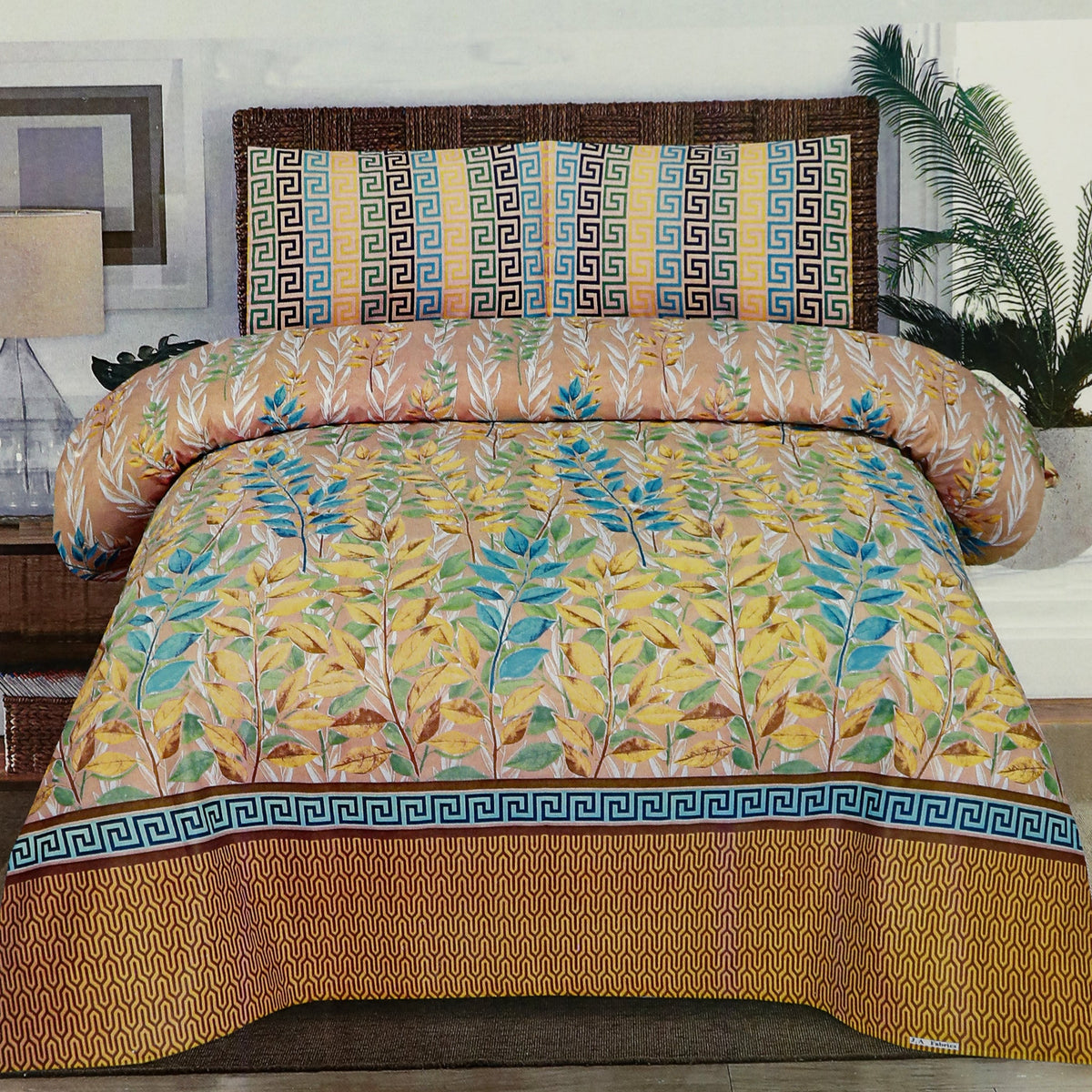 Valuables King Size Polyester Cotton Bed Sheet 90*95 - B8, King Size Bed Sheet, Valuable, Chase Value