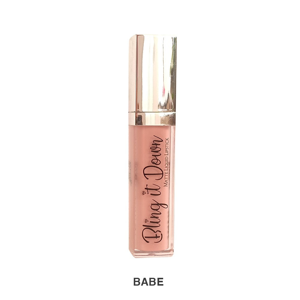 Bling It Down Matte Lipstick - Babe, Lipstick, Nadia Hussain, Chase Value