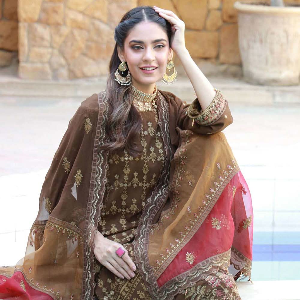 Schick Basant Heavy Chiffon Semi Stitched Embroidered 3Pcs Suit, Women, 3Pcs Shalwar Suit, MI Creation, Chase Value