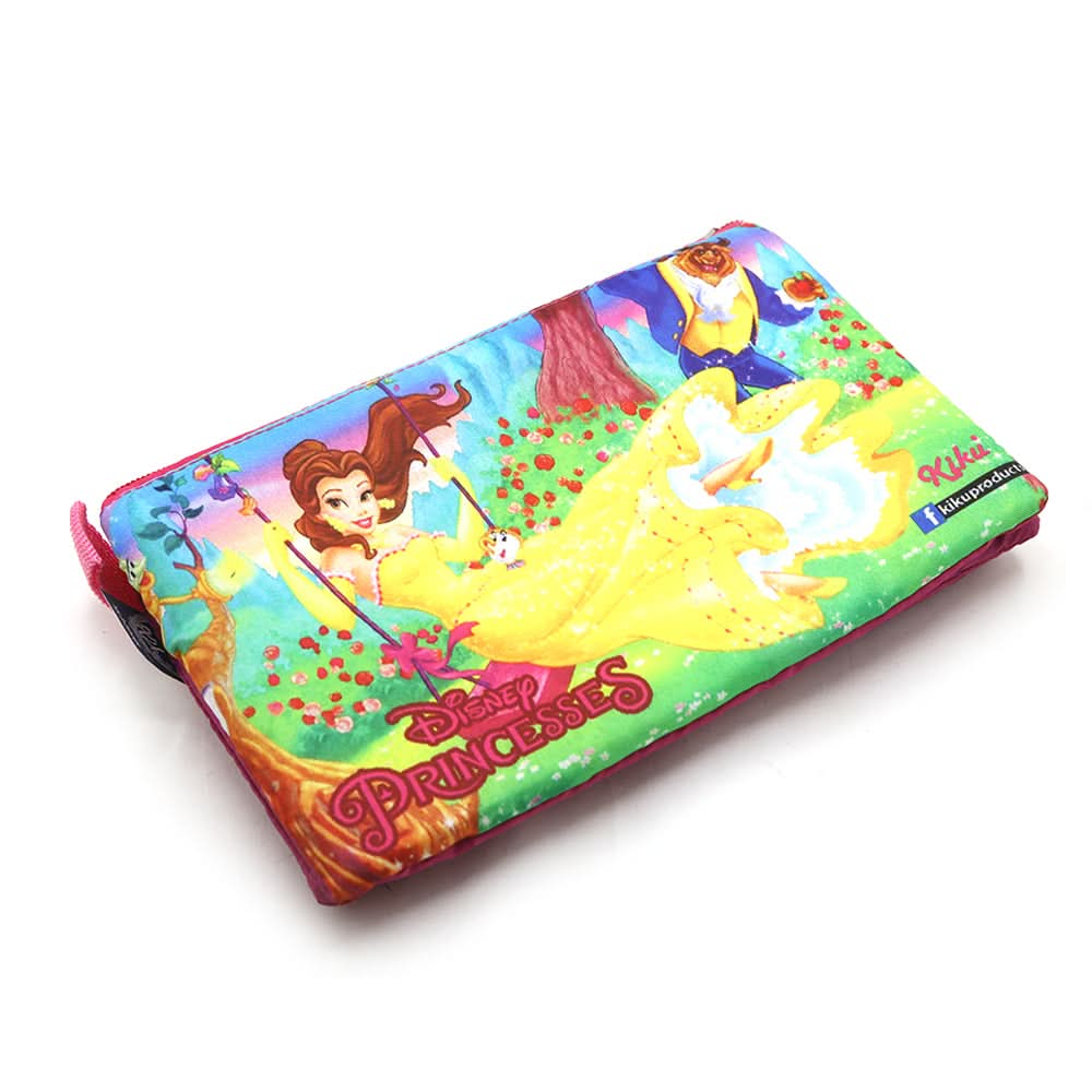 Pencil Pouch Three Zipper - Dark Pink, Stationery Pouch & Box, Chase Value, Chase Value