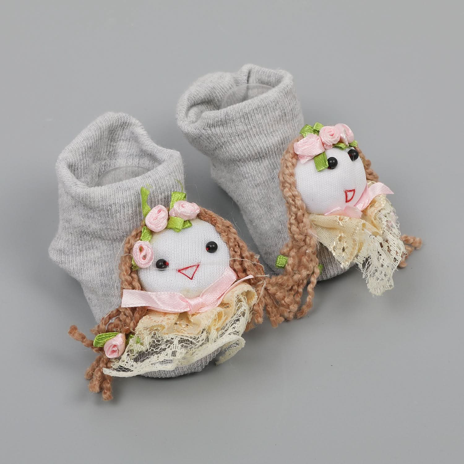 Cartier's Booties Cards - Grey, Newborn Caps, Shoes & Socks, Chase Value, Chase Value