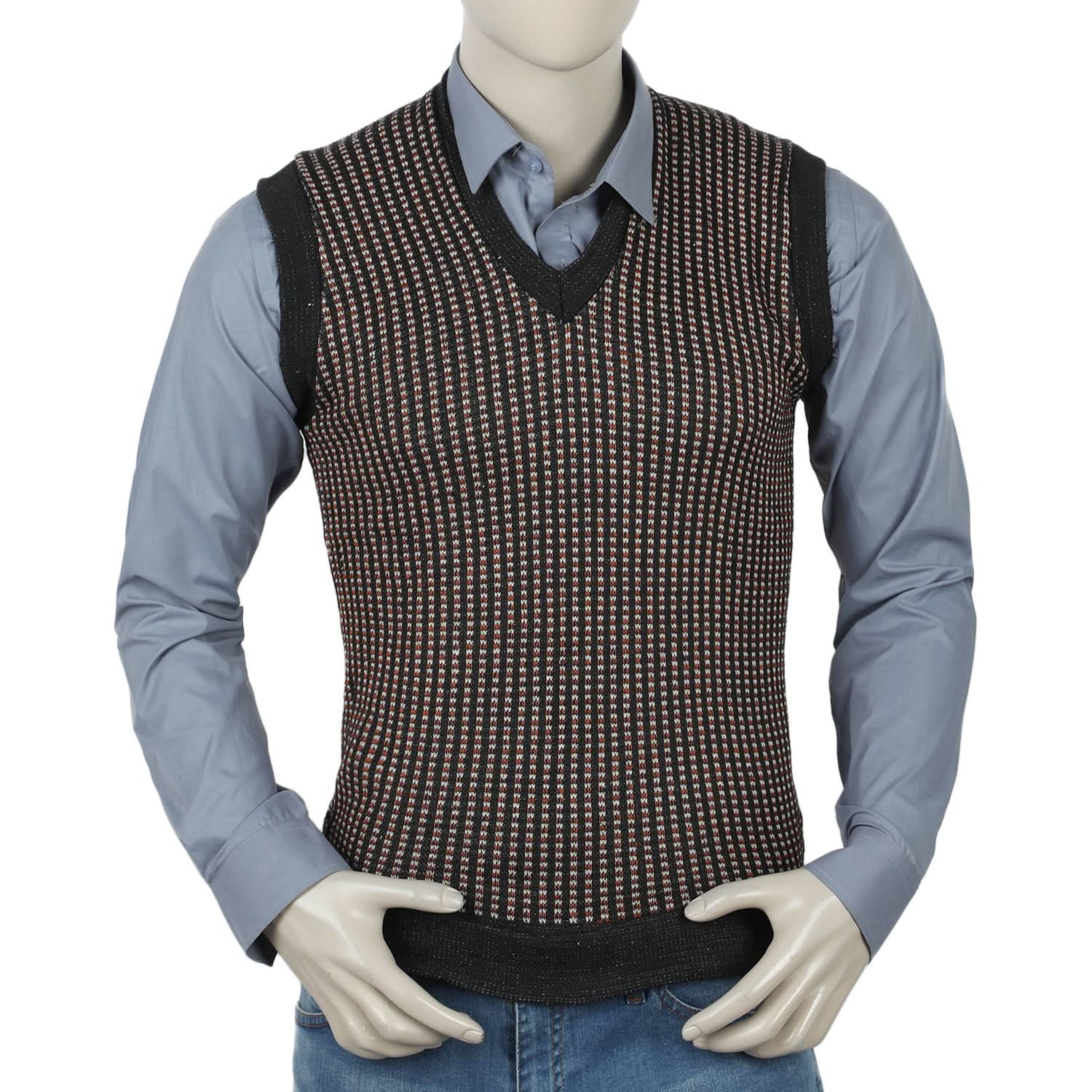 Men's Sleevless Sweater  - Black, Men's Sweater & Sweat Shirts, Chase Value, Chase Value