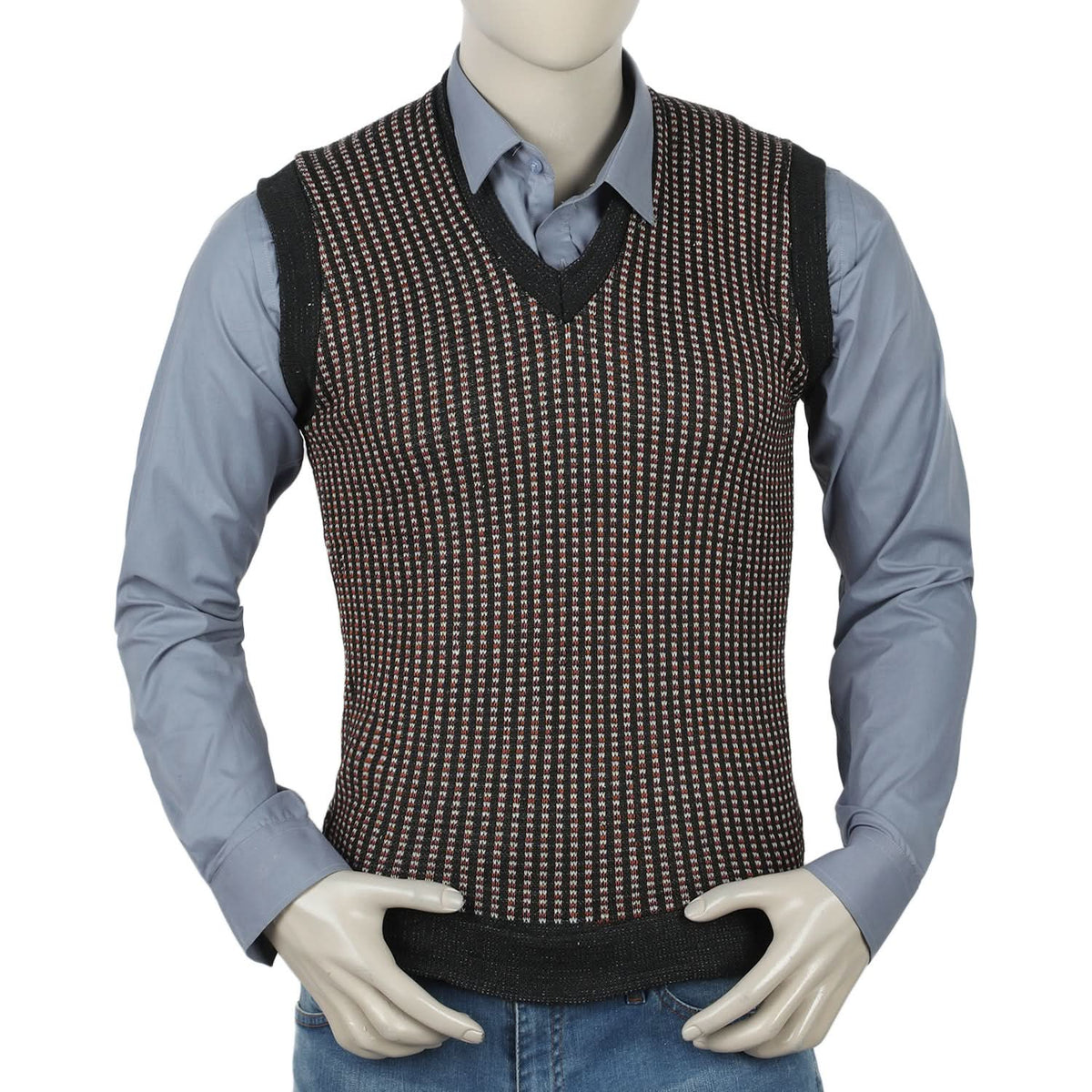 Men's Sleevless Sweater  - Black, Men's Sweater & Sweat Shirts, Chase Value, Chase Value