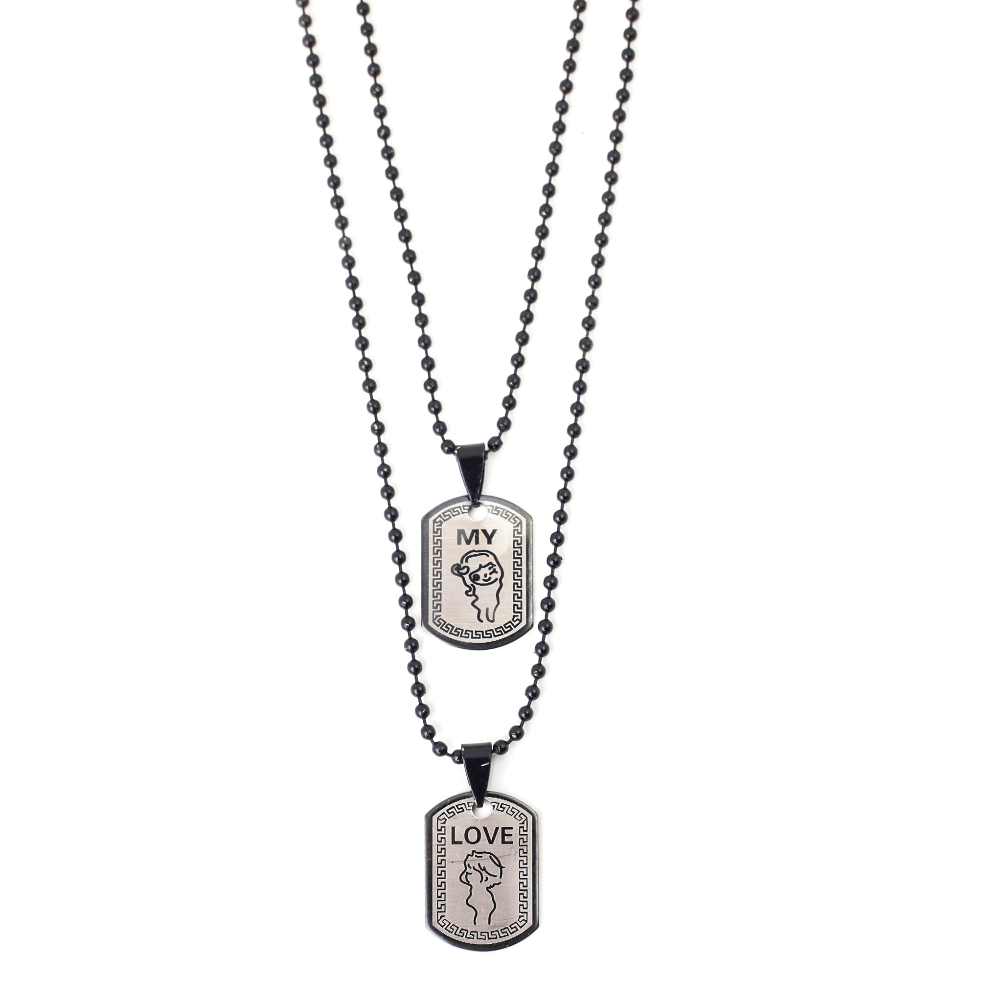 Men's Chain Locket Dubbel - Black, Men's Jewellery, Chase Value, Chase Value
