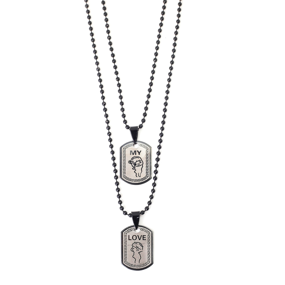Men's Chain Locket Dubbel - Black, Men's Jewellery, Chase Value, Chase Value