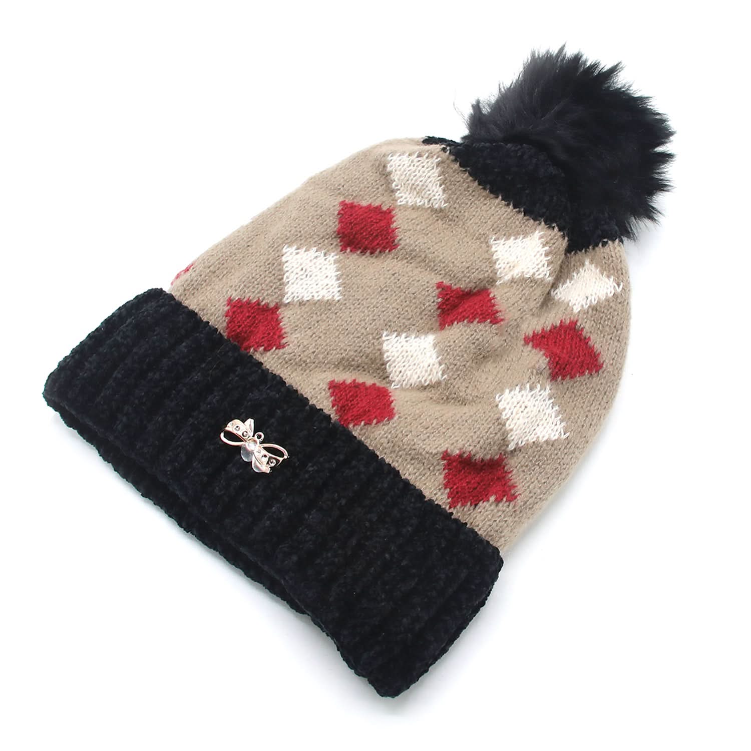 Women's Woolen Cap - Black, Women Caps & Hats, Chase Value, Chase Value