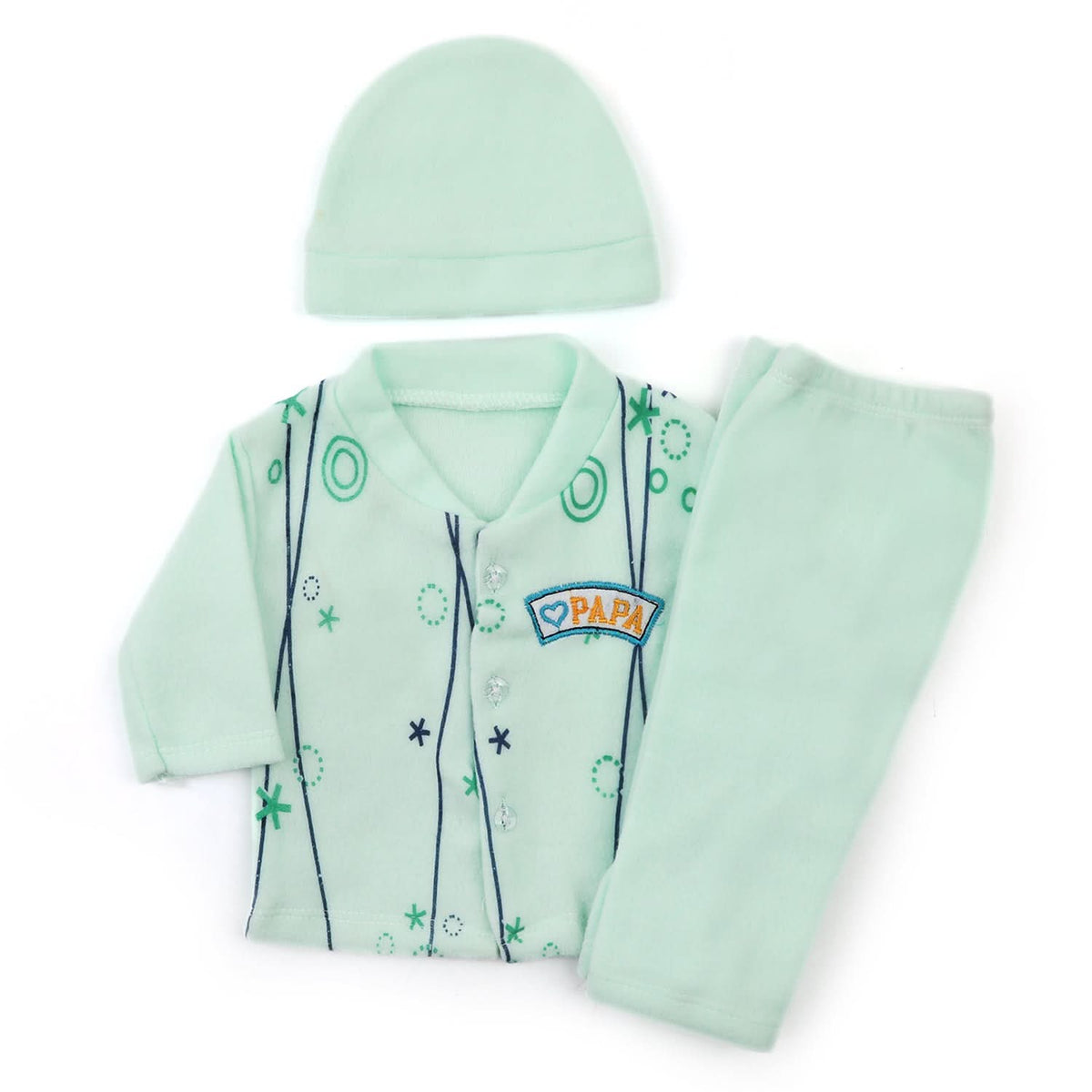Newborn Boys Full Sleeves Suit - Cyan, Newborn Boys Sets & Suits, Chase Value, Chase Value