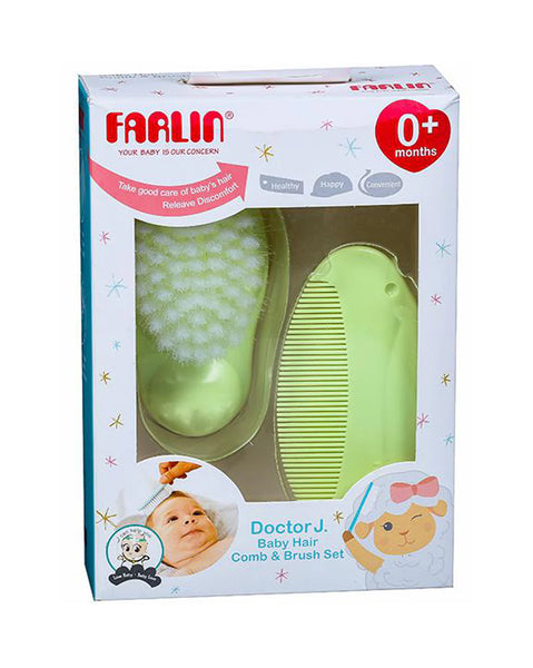 Farlin Baby Hair Comb & Brush Set- BF-150A, Feeding Supplies, Farlin, Chase Value