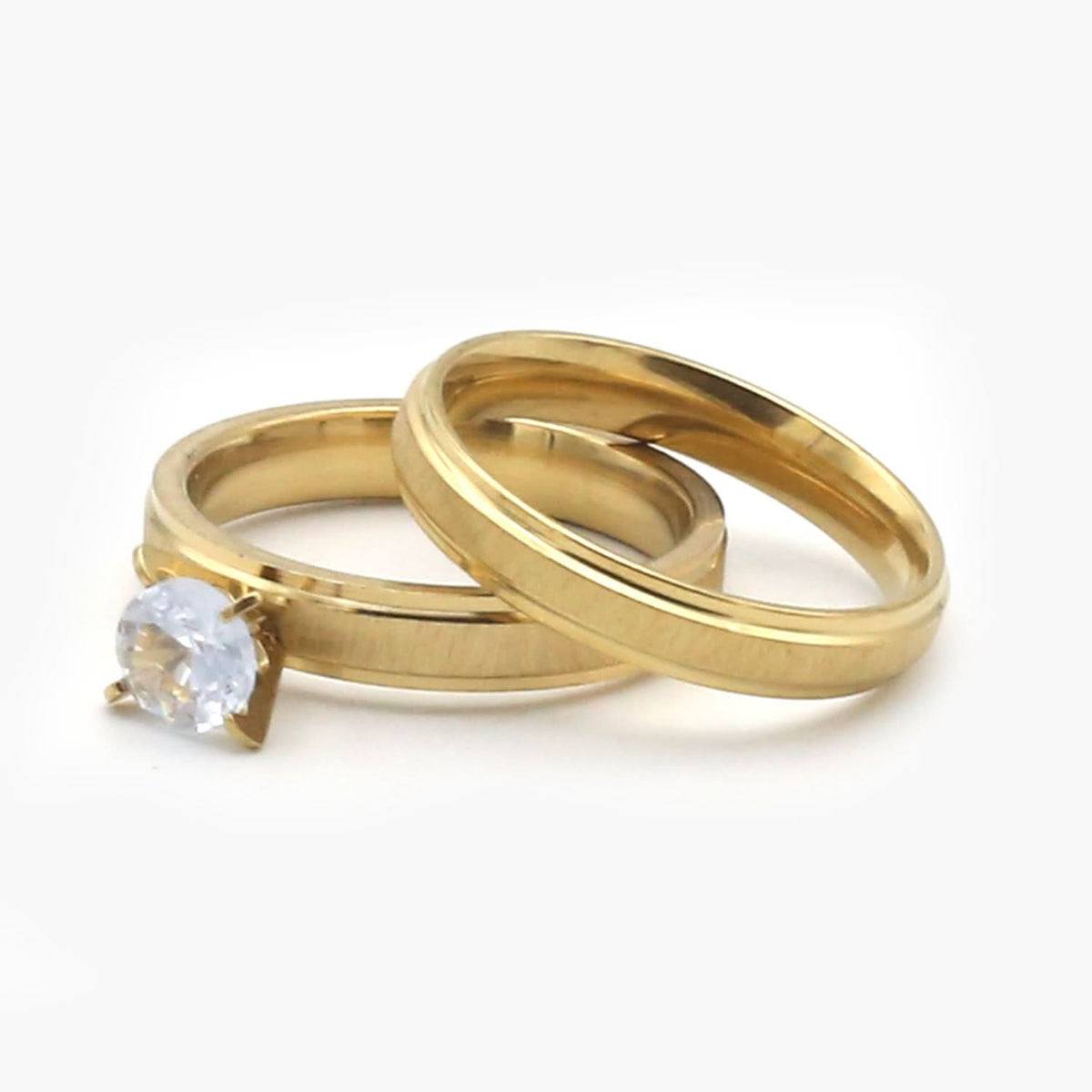 Women's Rings Single Stone - Golden, Women Finger Rings, Chase Value, Chase Value