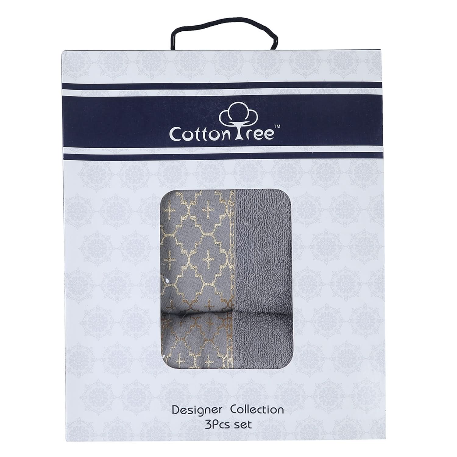 Cotton Tree 3-Pcs Pure Egyptian Blend Towel Set, Kitchen Towels, Chase Value, Chase Value