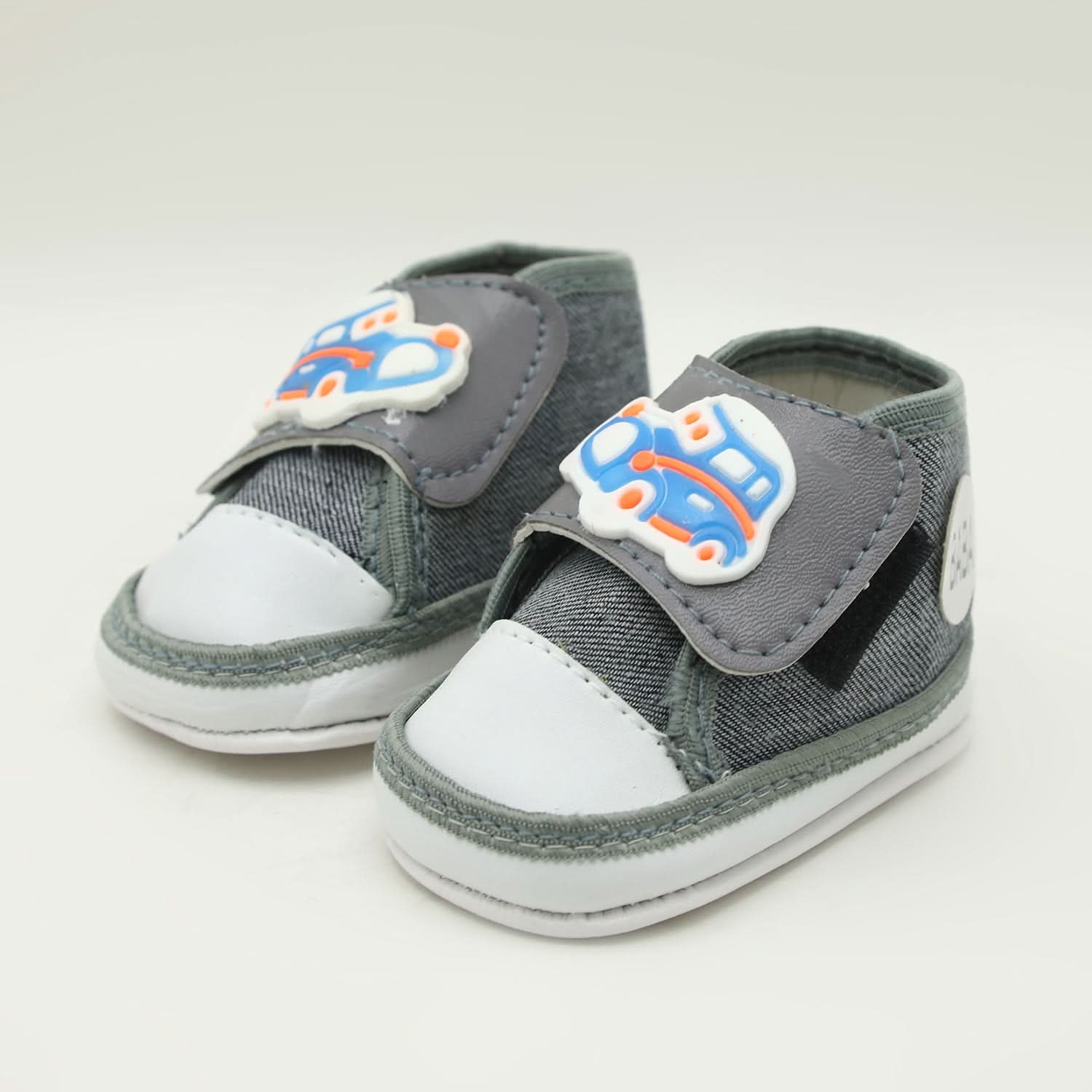 Newborn Boys Long Fancy Shoes - Grey, Newborn Caps, Shoes & Socks, Chase Value, Chase Value
