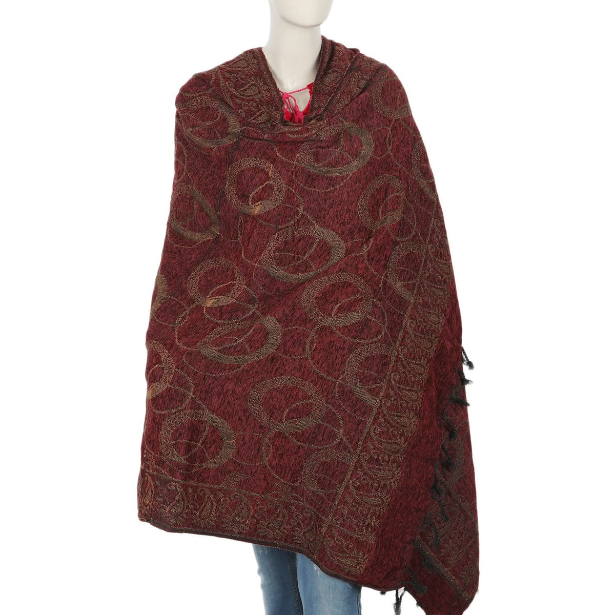 Women's Shawl - Maroon, Women Shawls & Scarves, Chase Value, Chase Value