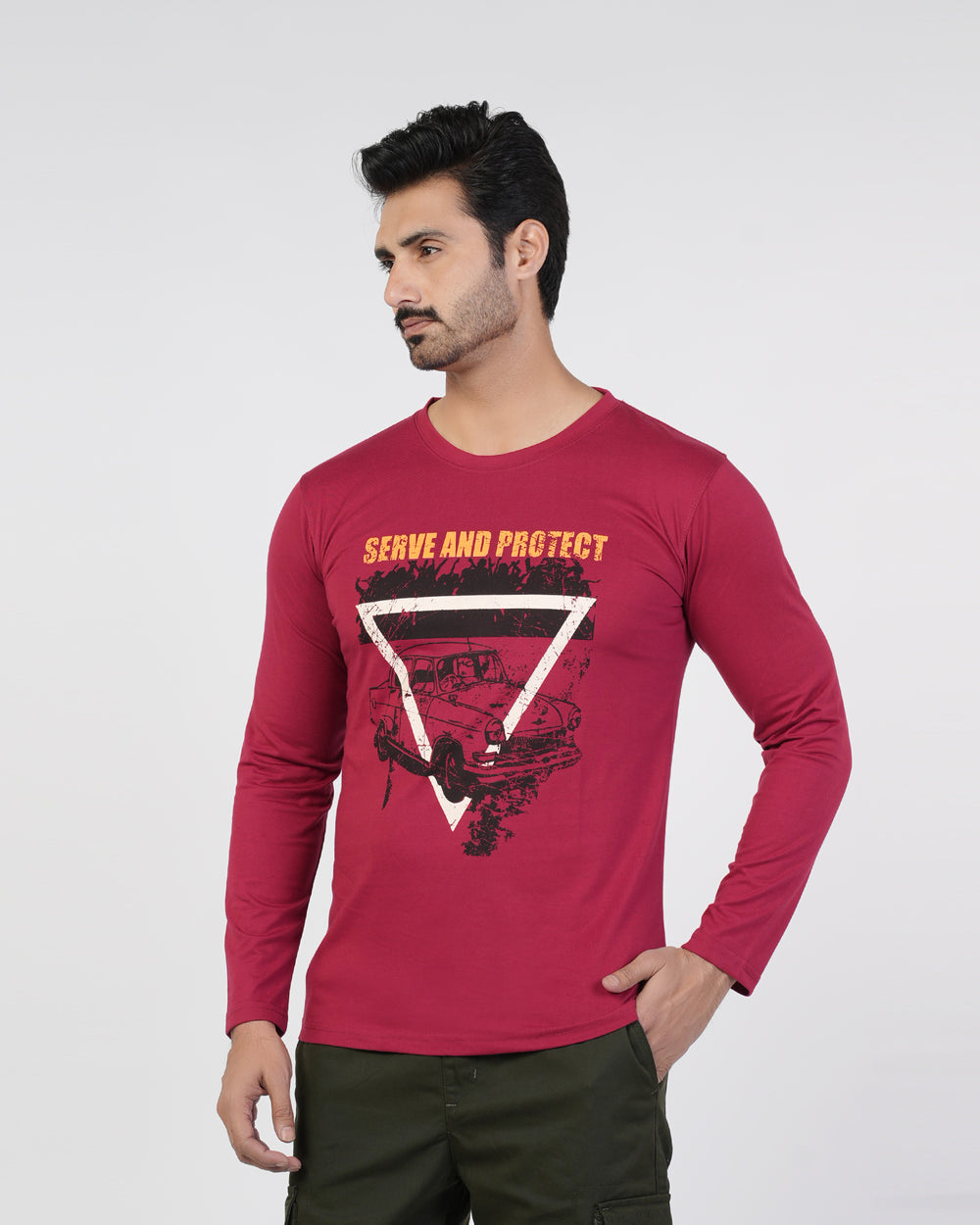 Men’s Printed Full Sleeves T-Shirt, Men's T-Shirts & Polos, Chase Value, Chase Value