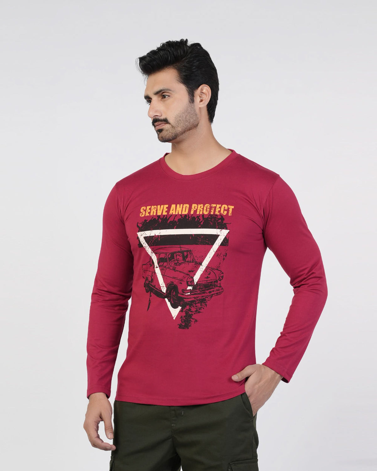 Men’s Printed Full Sleeves T-Shirt, Men's T-Shirts & Polos, Chase Value, Chase Value