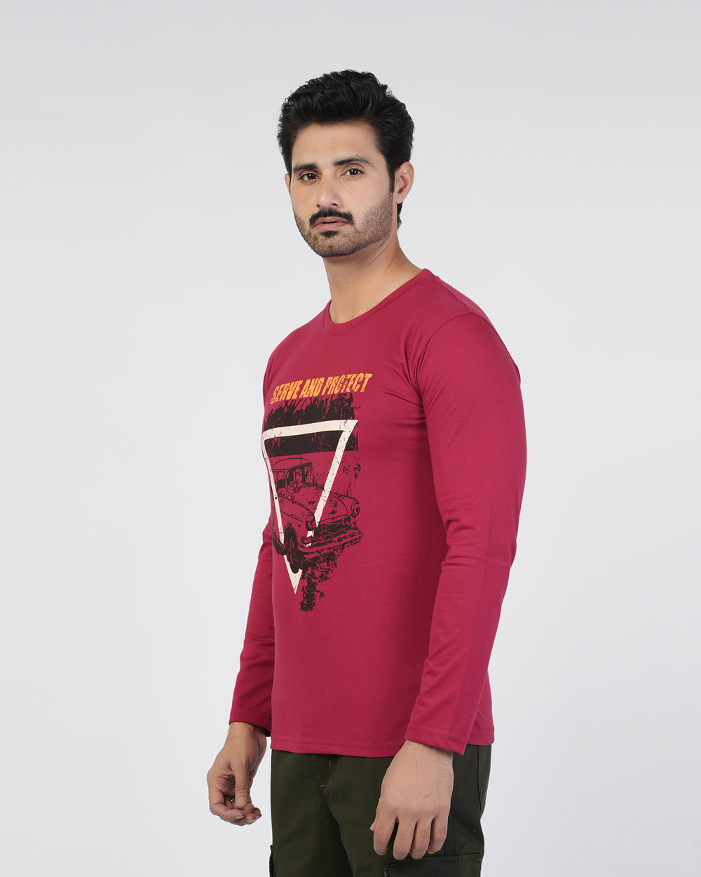 Men’s Printed Full Sleeves T-Shirt, Men's T-Shirts & Polos, Chase Value, Chase Value