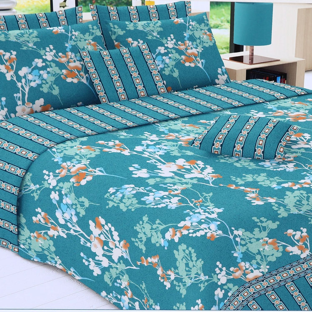 King Size 8 Piece Quilt Cover Set -Multi Color, King Size Bed Sheet, Chase Value, Chase Value