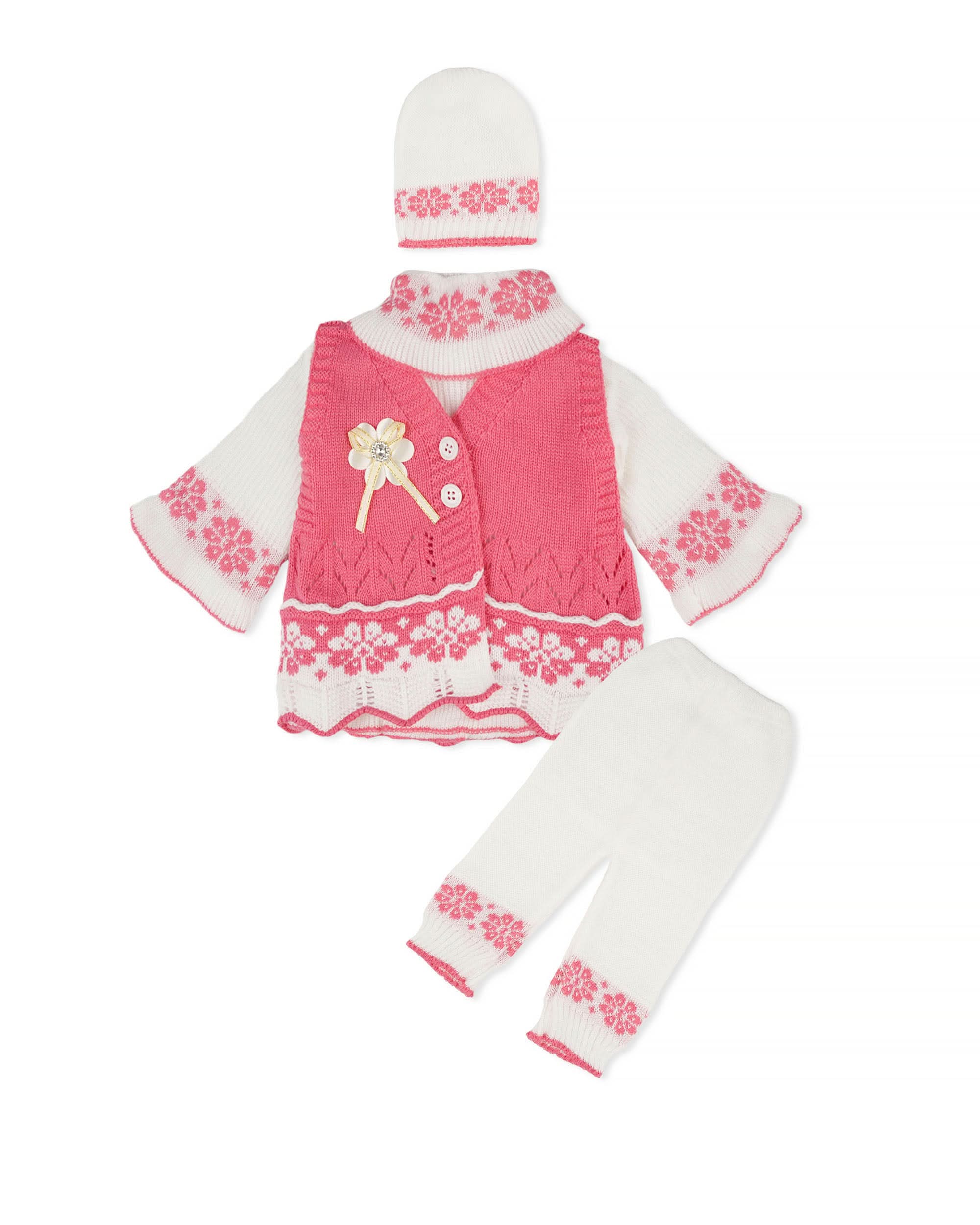 Newborn Girls Irani Suit – 4 Piece Set, Newborn Girls Sets & Suits, Chase Value, Chase Value