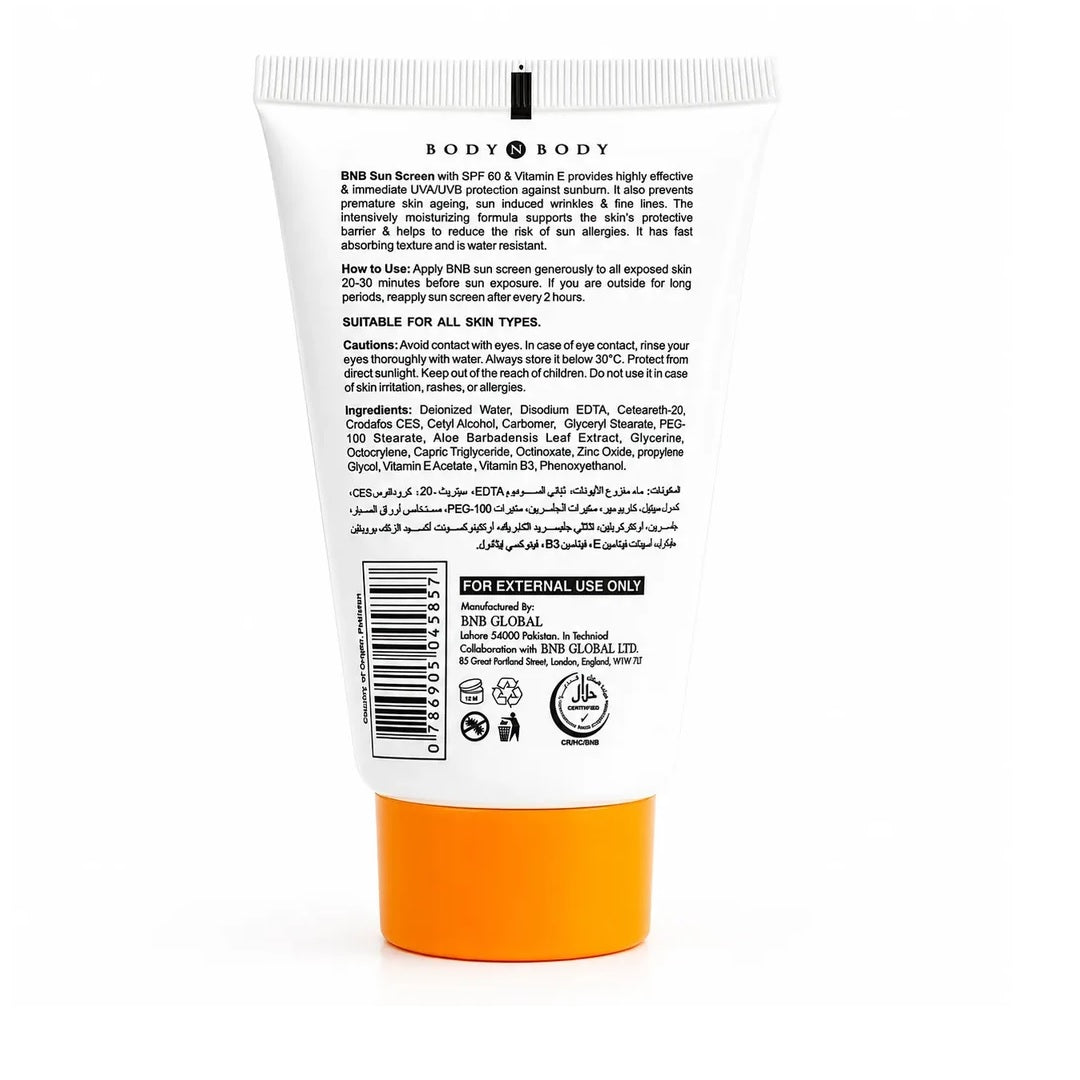 BNB Sunscreen SPF 60 120ml