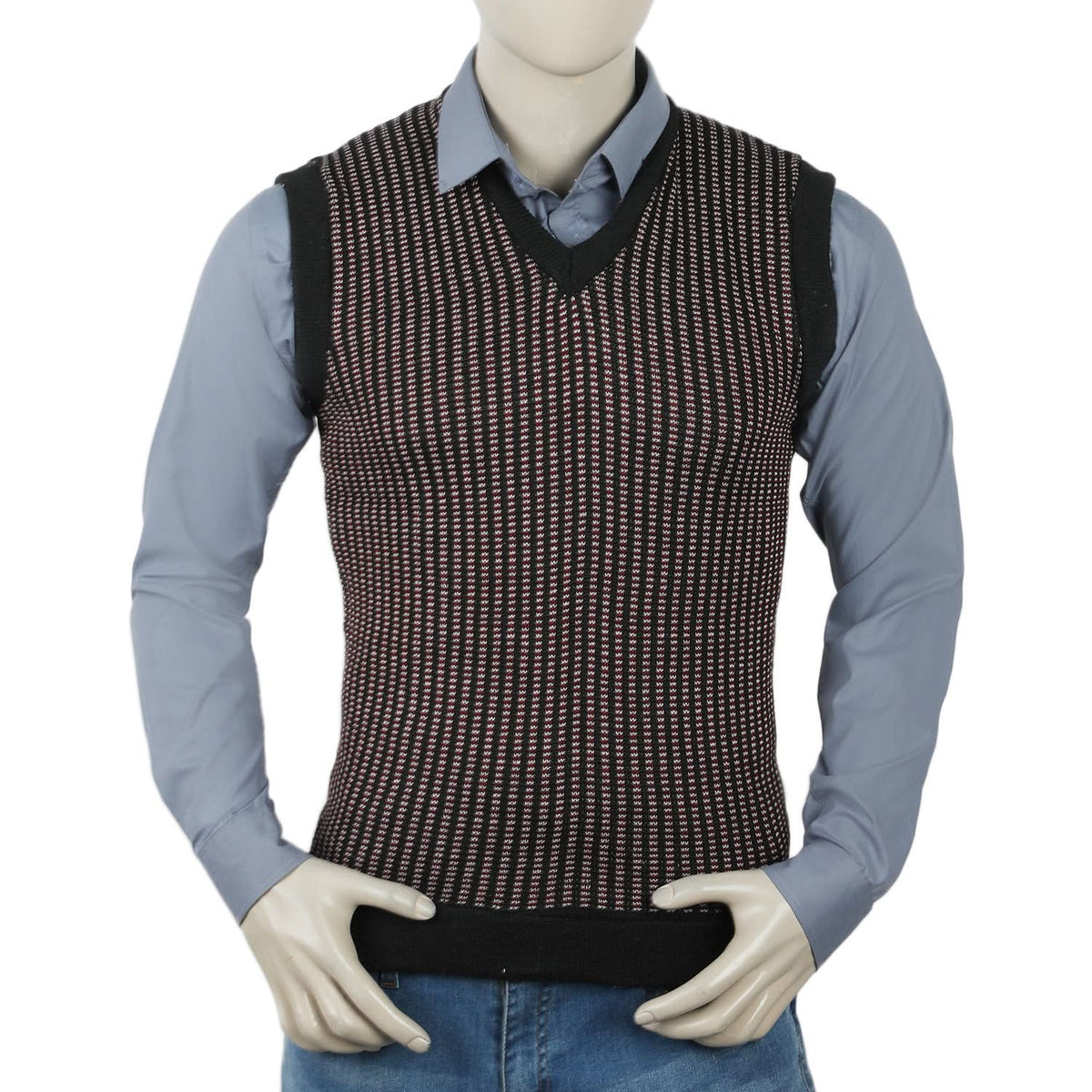 Men's Sleeveless Sweater  - Navy Blue, Men's Sweater & Sweat Shirts, Chase Value, Chase Value
