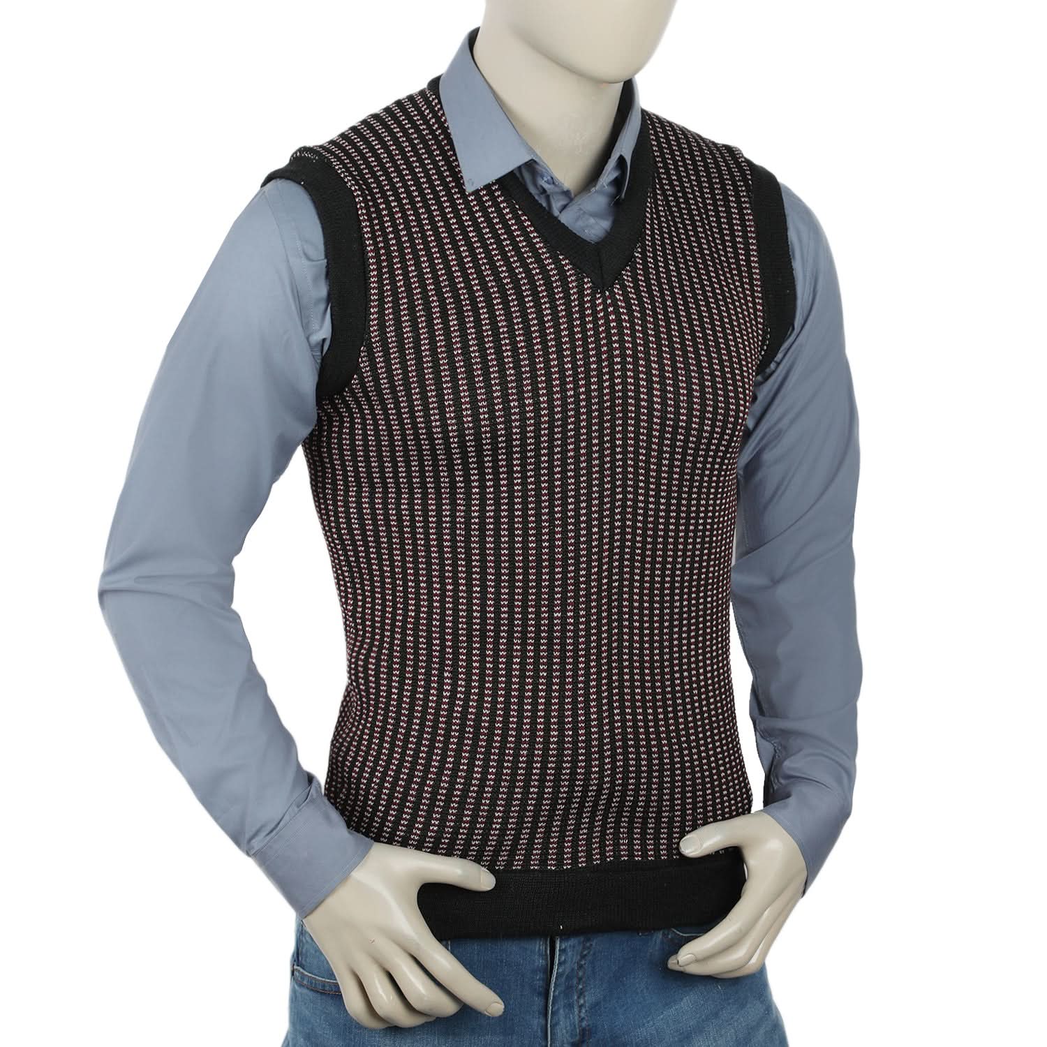 Men's Sleeveless Sweater  - Navy Blue, Men's Sweater & Sweat Shirts, Chase Value, Chase Value