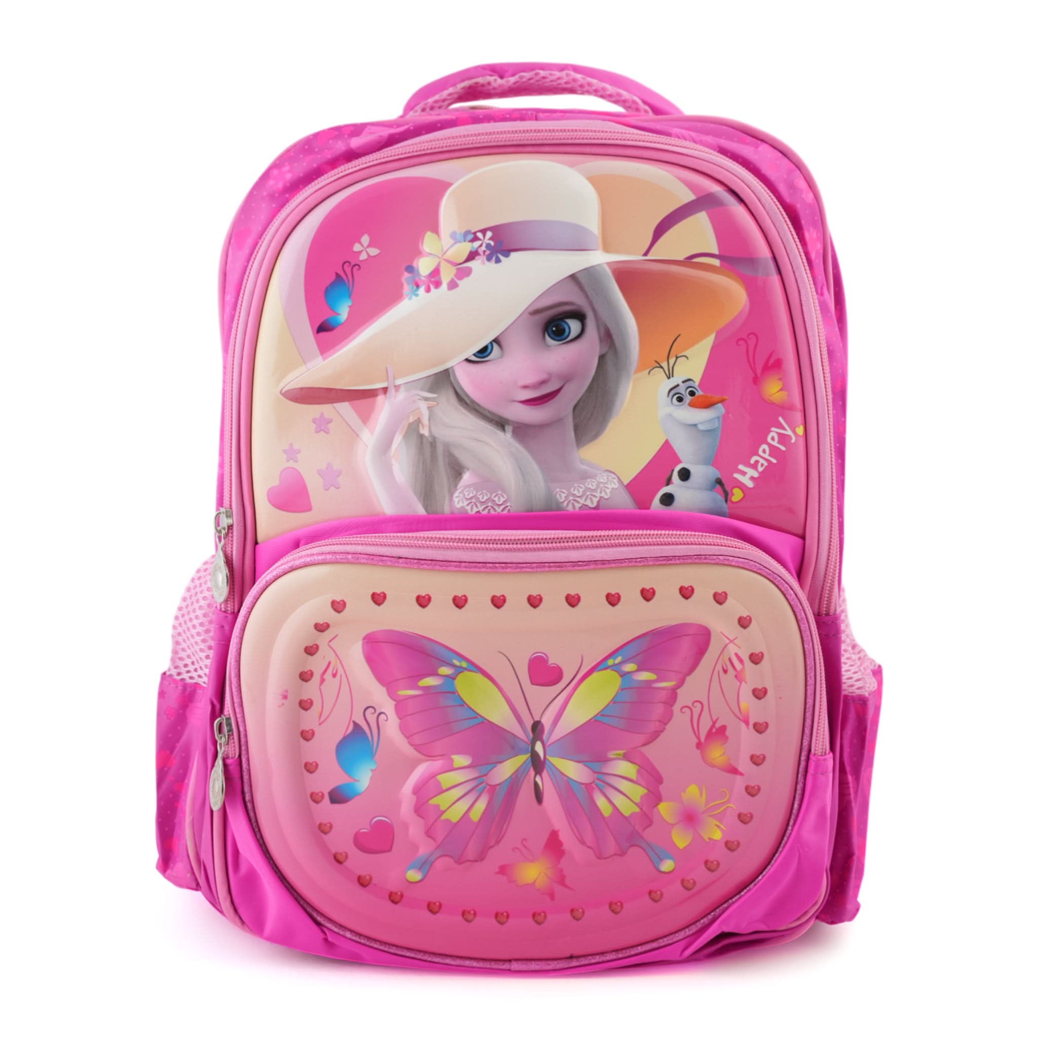 Kids Character Backpack – 18" School Bag with Cartoon Print - Pink, School Bags, Chase Value, Chase Value