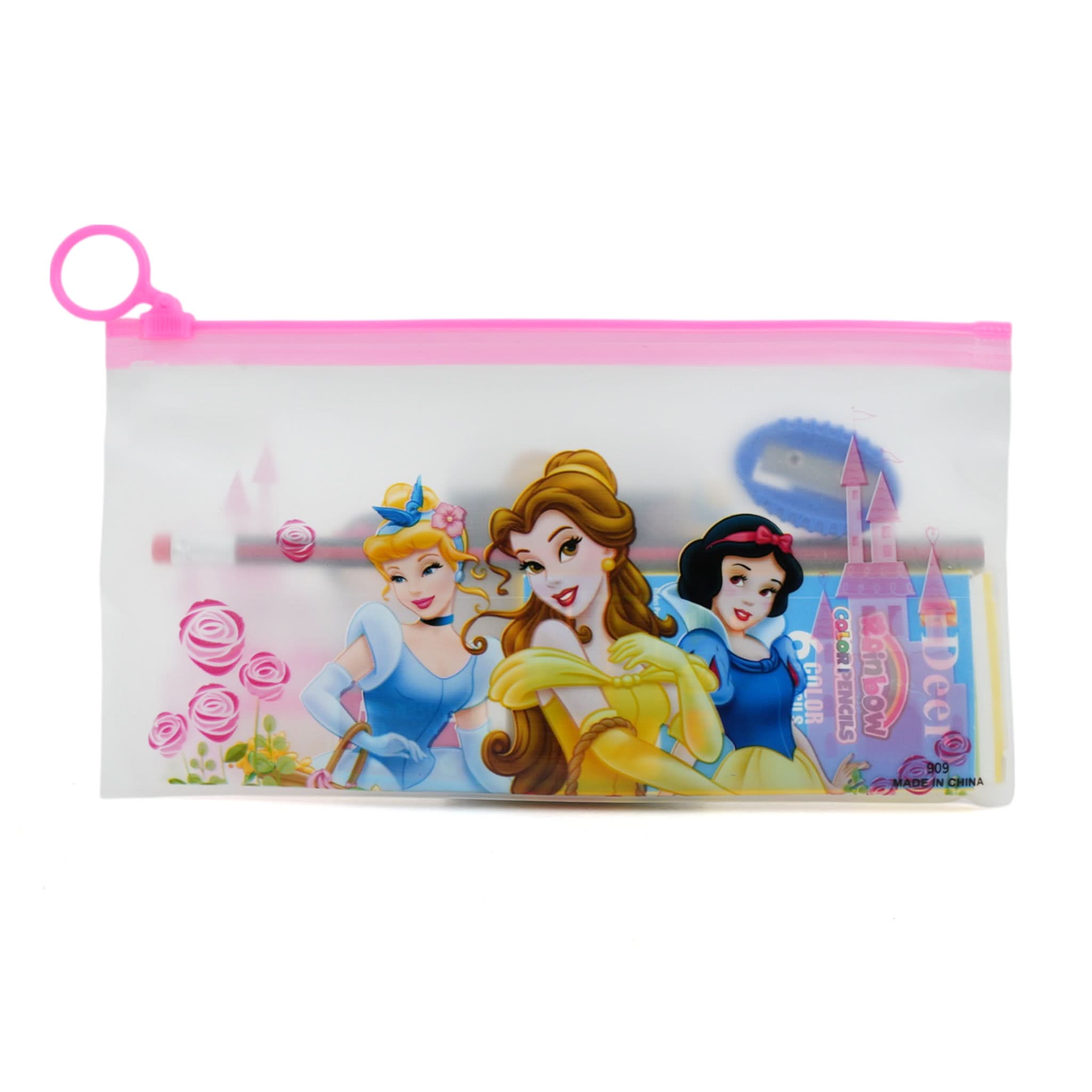 Pencil Pouch With Free Stationery Set - Pink, Stationery Pouch & Box, Chase Value, Chase Value