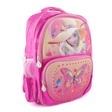 Kids Character Backpack – 18" School Bag with Cartoon Print - Pink, School Bags, Chase Value, Chase Value