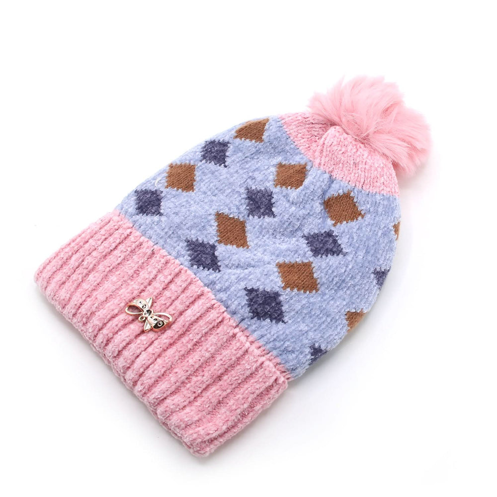Women's Woolen Cap - Pink, Women's Cap & Other Accessories, Chase Value, Chase Value