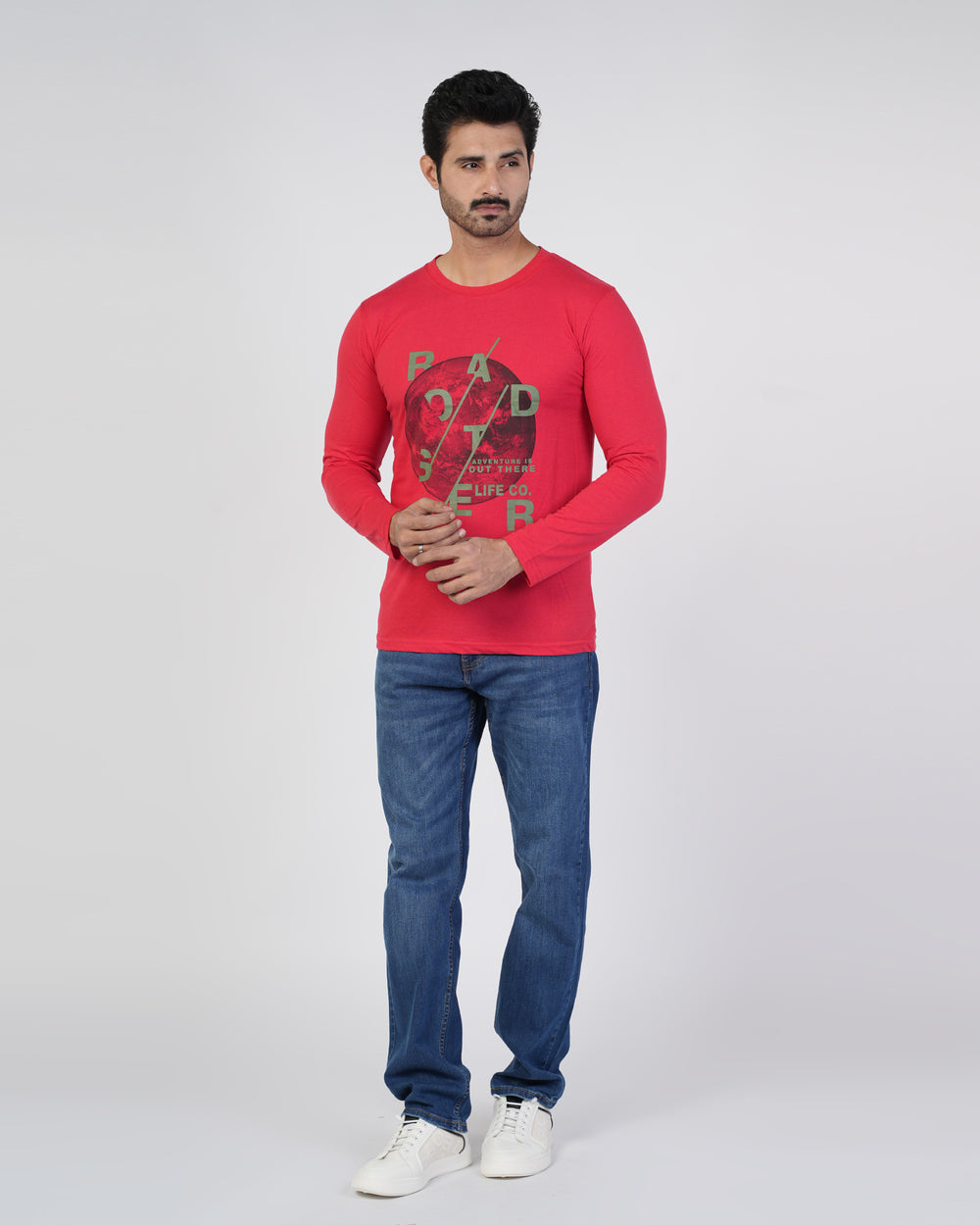Men’s Printed Full Sleeves T-Shirt, Men's T-Shirts & Polos, Chase Value, Chase Value