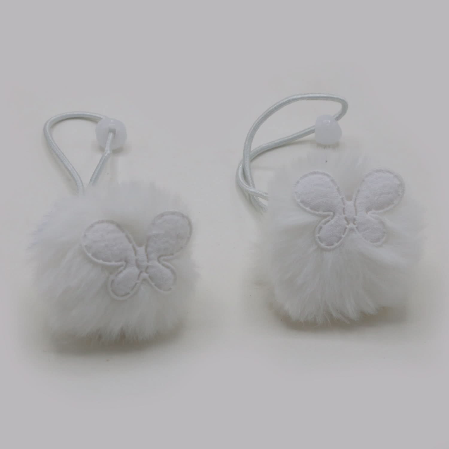 Pack of 2 White Hair Pony - White, Girls Hair Accessories, Chase Value, Chase Value