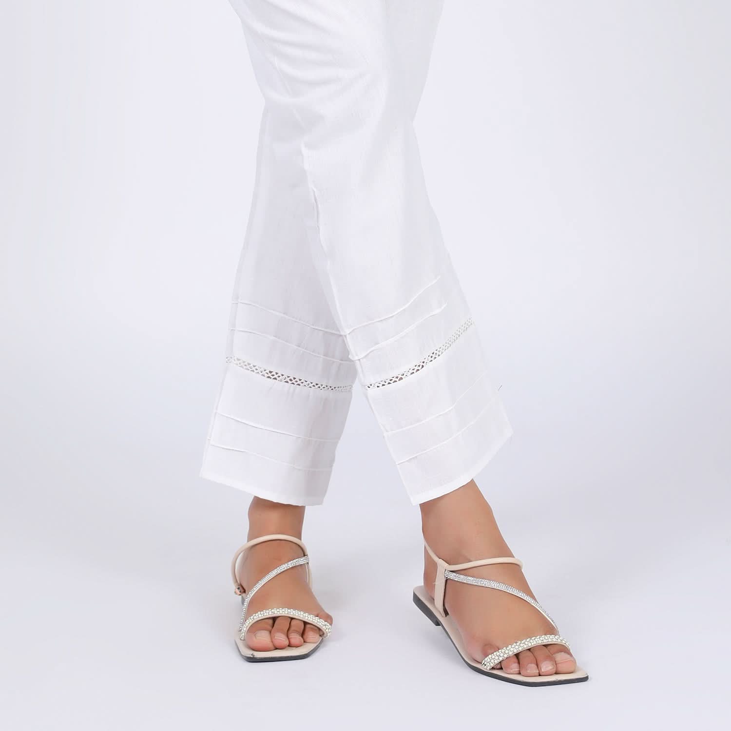 Women's Trouser - White, Women Pants & Tights, Chase Value, Chase Value