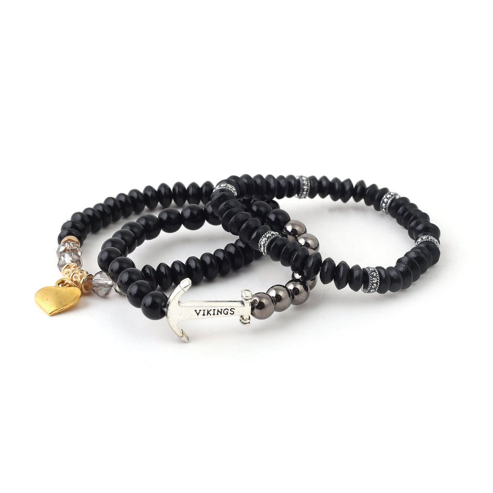 Men's Mix Beads Breclets - Black, Men's Jewellery, Chase Value, Chase Value