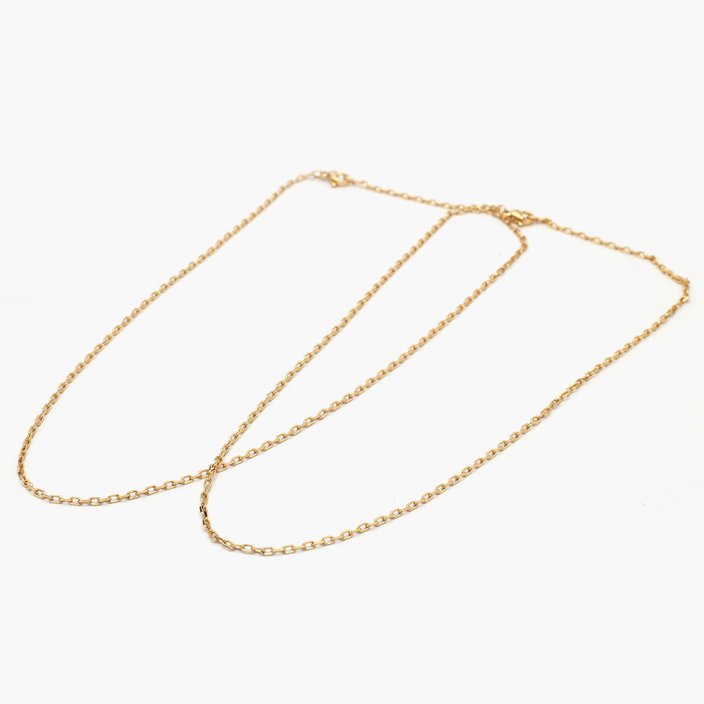 Women's Chain 2Pcs Set - Golden, Women Jewellery Set, Chase Value, Chase Value