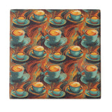 Wooden Tea Coaster Heavy White Base Pack Of 6, Thermos & Mug, Chase Value, Chase Value