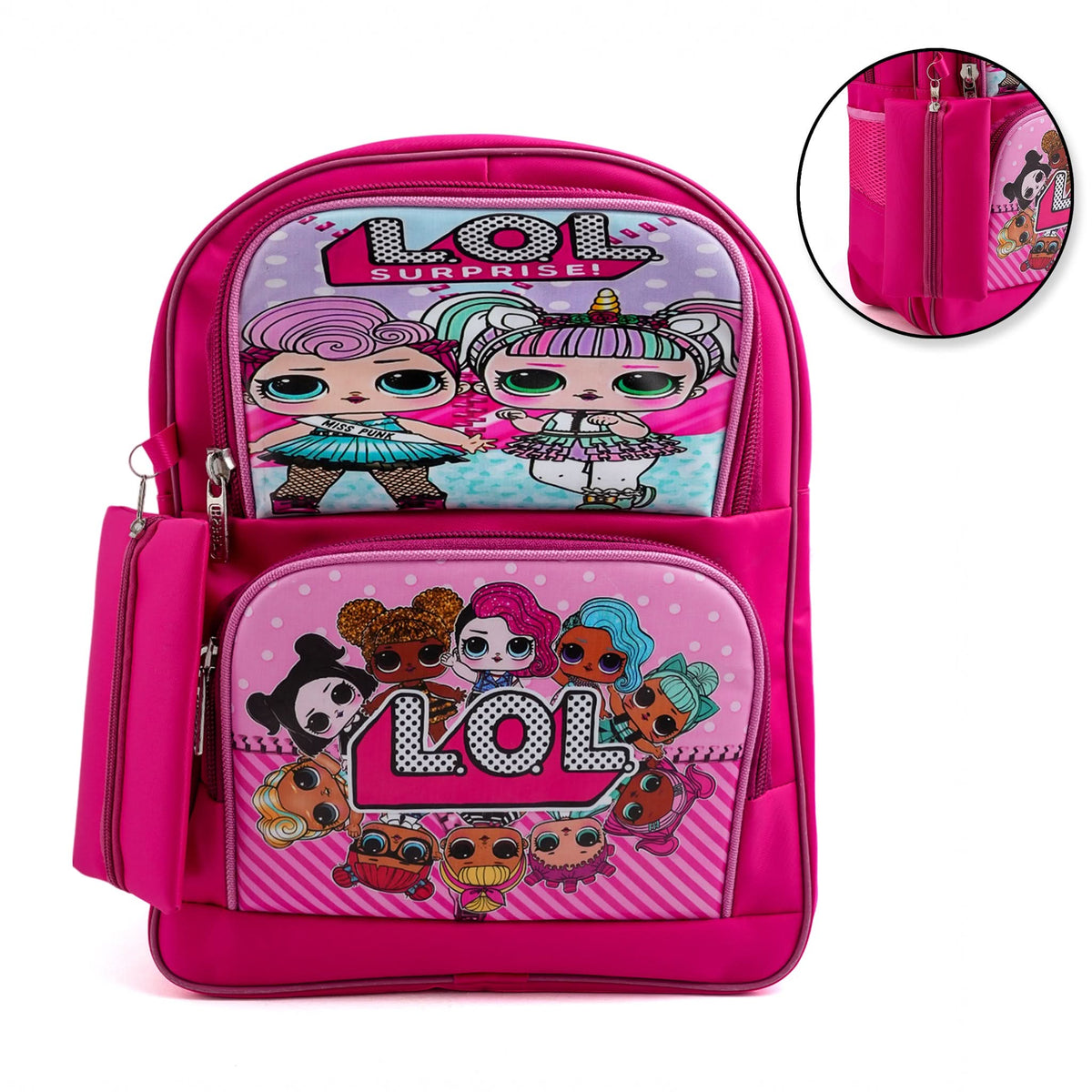Kids School Backpack 15.5" Zee-214 - Pink, School Bags, Chase Value, Chase Value