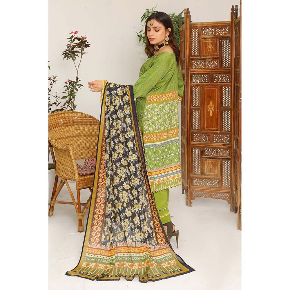 Bakht Lawn Digital Printed Embroidered Chicken Kari 3Pcs Unstitched Suit - EKR-8049, Women, 3Pcs Shalwar Suit, Rana Arts, Chase Value