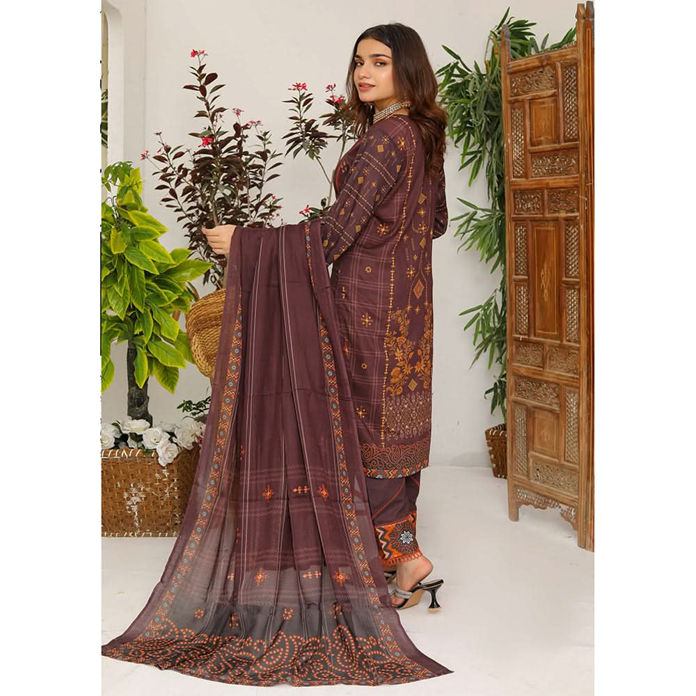 Bakht Lawn Digital Printed Embroidered Chicken Kari 3Pcs Unstitched Suit - SF-8044, Women, 3Pcs Shalwar Suit, Rana Arts, Chase Value