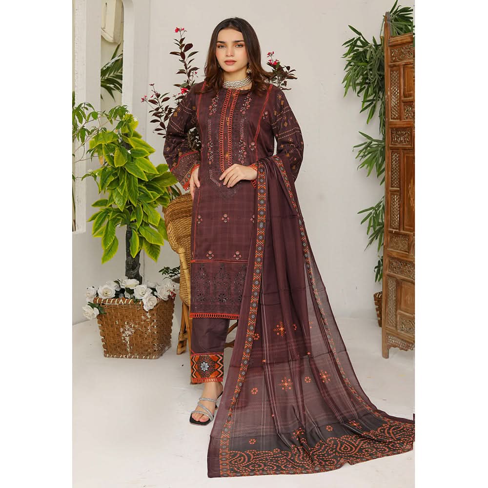 Bakht Lawn Digital Printed Embroidered Chicken Kari 3Pcs Unstitched Suit - SF-8044, Women, 3Pcs Shalwar Suit, Rana Arts, Chase Value