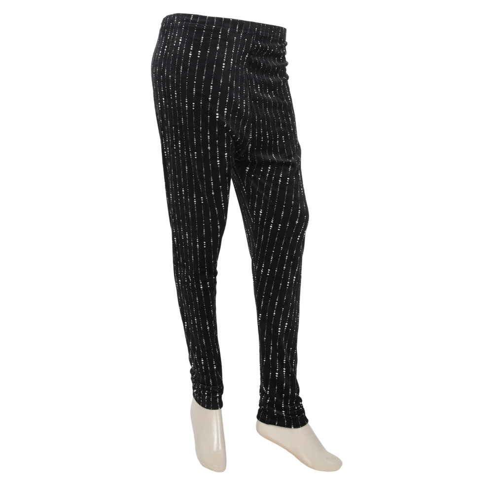 Women's Velvet Printed Tights - Black, Women Pants & Tights, Chase Value, Chase Value