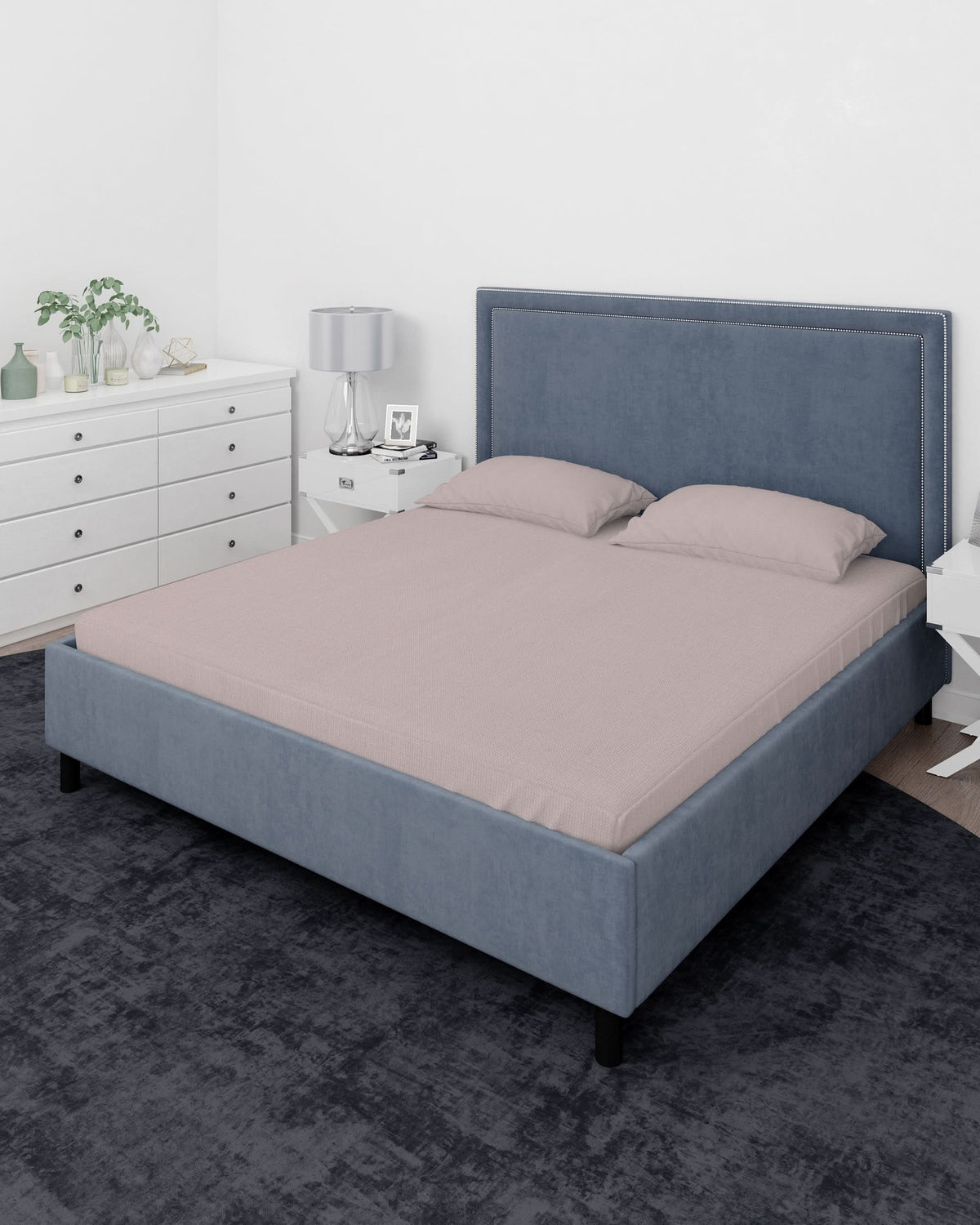 Valuables Plain Cotton Double Bedsheet 90x102, Double Size Bed Sheet, Chase Value, Chase Value