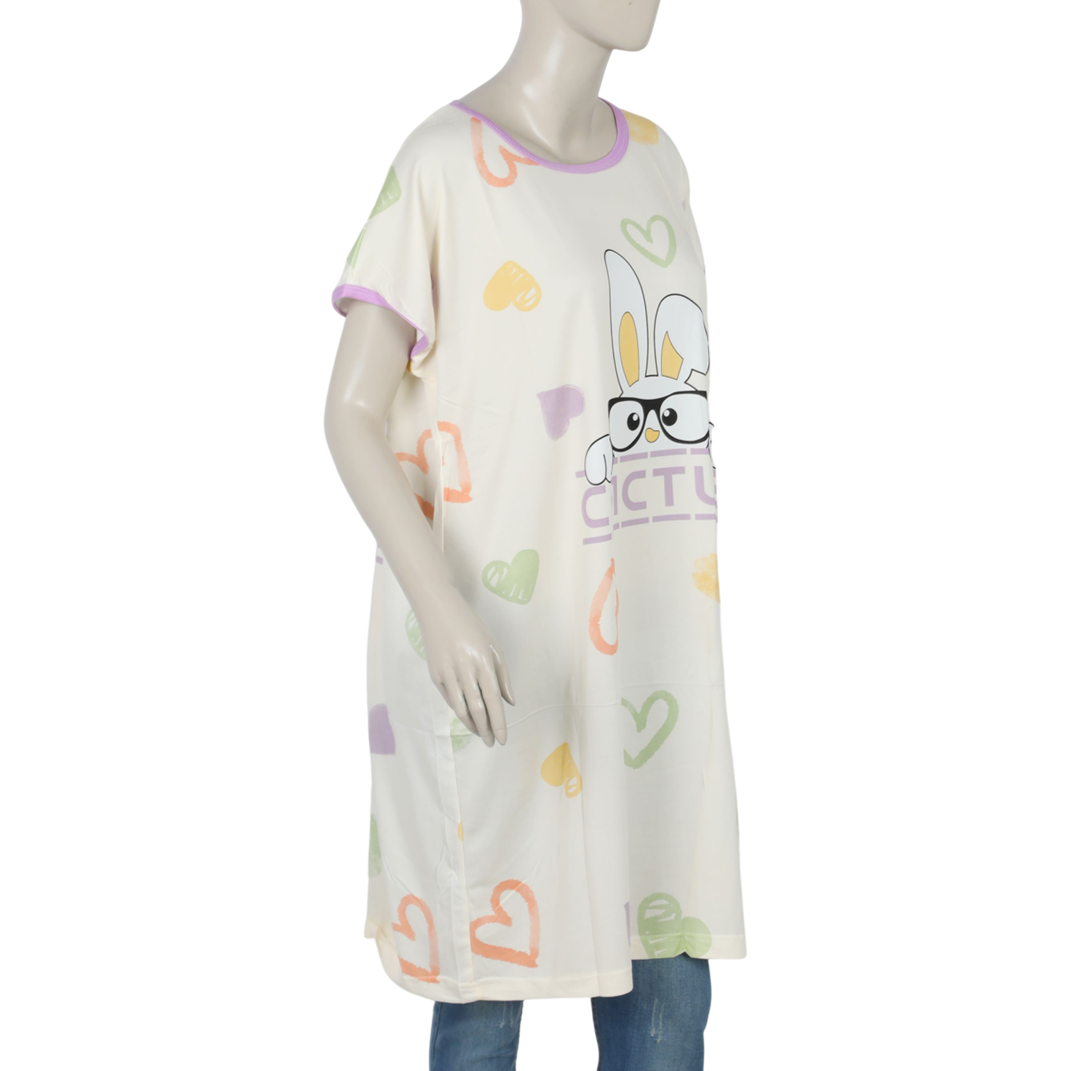 Women's Nighty T-Shirt - Fawn, Women Night Suit, Chase Value, Chase Value