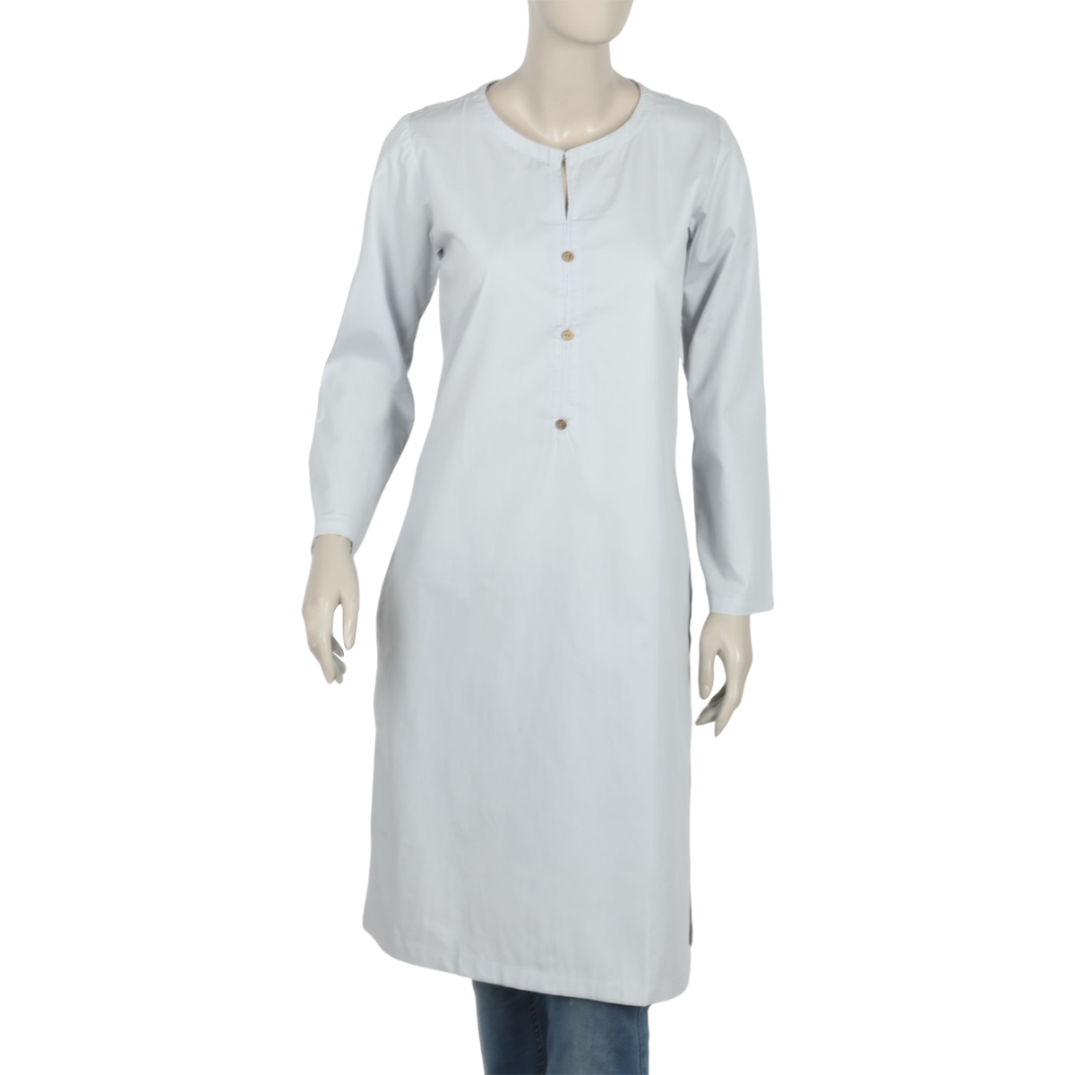 Women's Plain Kurti - Grey, Women Ready Kurtis, Chase Value, Chase Value
