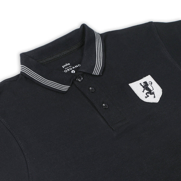 Men's Half Sleeves Polo T-Shirt - Black