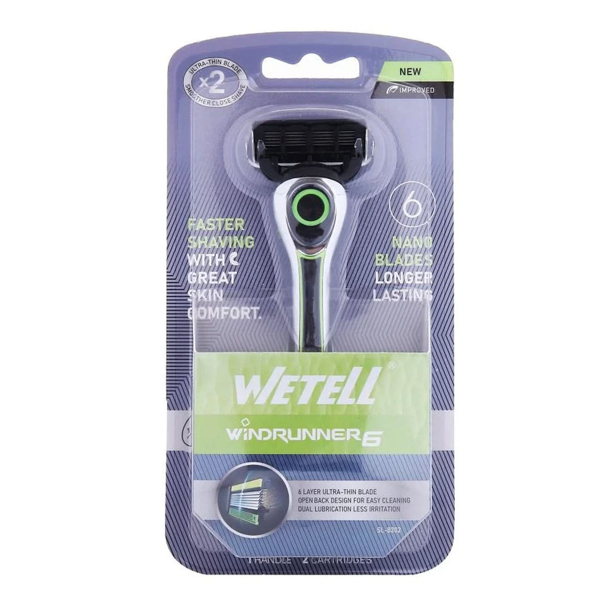 Wetell Ultra-Thin Blade x 2 Razor 1+1 Cart, Razor & Cartridges, Wetell, Chase Value